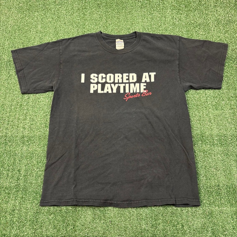 Vintage 2000's Gildan I Scored At Playtime Sports Bar T-shirt